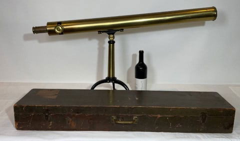 Benjamin Pike Telescope on Table Tripod Circa 1850