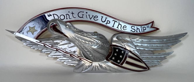 Don't Give Up the Ship Carved Eagle