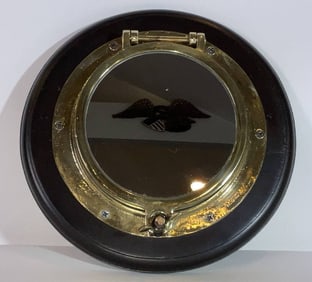Solid Brass Authentic Ship's Porthole Repurposed as a Mirror