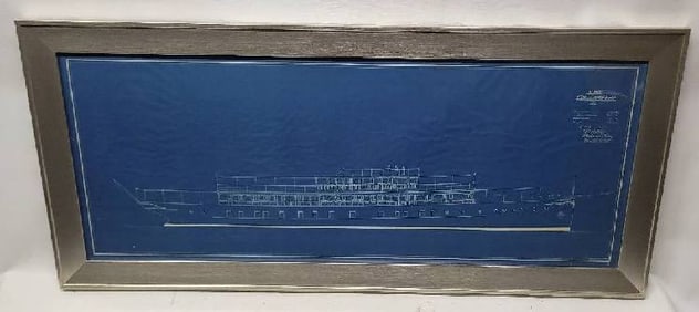 1914 Blueprint Plan of a 175-Foot Motor Yacht by Gielow and Orr