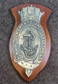 Royal Navy Ship's Badge with Crown for "Naval Armament Supply Department"