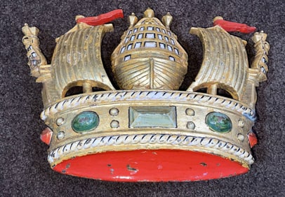 HMS Trafalgar 1890 Battleship Bronze Main Battery Tampion