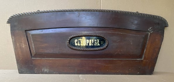 Carved Seat Back from the Captain's Gig of HMS Cleopatra 1915