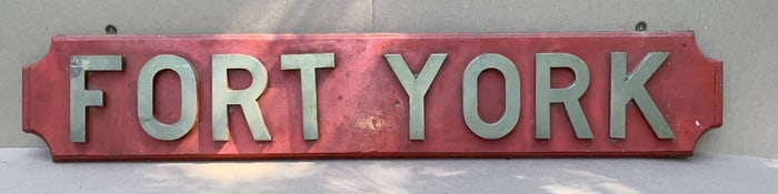 Royal Navy Ship's Nameboard from the Minesweeper Fort York