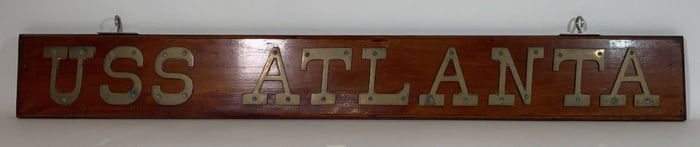 USS Atlanta Original Ship's Nameboard