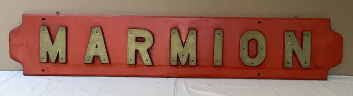 Royal Navy Ship's Nameboard from HMS Marmion