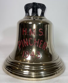 British Royal Navy Bell from HMS Pincher of 1943