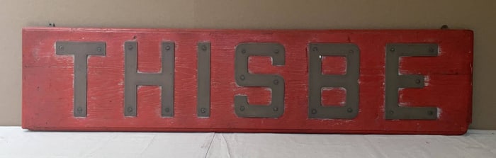 Royal Navy Ship's Nameboard from HMS Thisbe