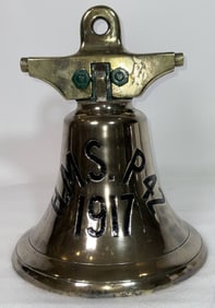 Royal Navy World War I Ship's Bell from HMS P42 of 1917