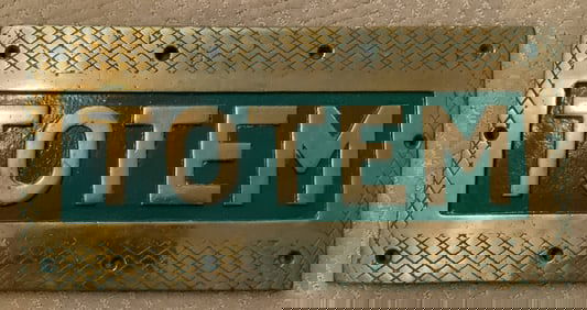 Royal Navy Ship's Treadplate from Submarine H.M.S. Totem