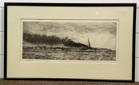 W.L. Wyllie Engraving of the Battle of Jutland