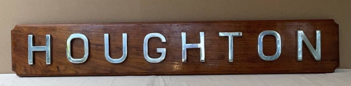 British Royal Navy Nameboard from HMS Houghton