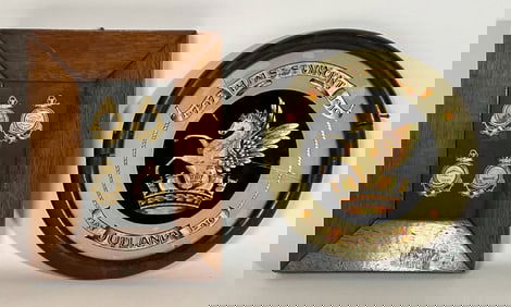 Four British Navy Trafalgar Era Medals in Frame