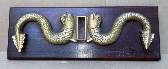 HMS Tiger Admiralty Pattern Brass Dolphin Tiller Head Cast in Brass