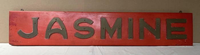 Royal Navy Ship's Nameboard from HMS Jasmine