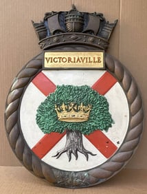 Royal Navy Screen Badge on Badge from HMS Victoriaville