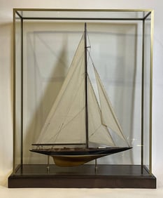 Model of J Class Yacht Endeavour in Case