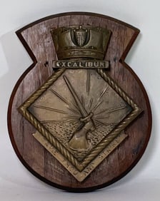 Royal Navy Ship's Badge from HMS Excalibur