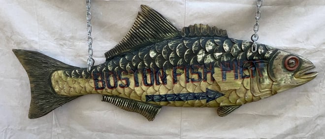 Carved Fish "Boston Fish Pier"