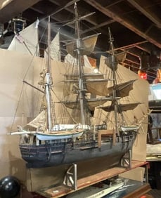 Monumental Whale Ship Model of the Helen Snow of New Bedford