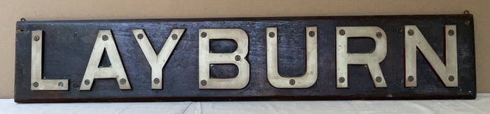 Royal Navy Ship's Nameboard from HMS Layburn