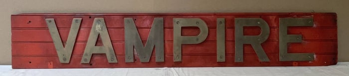 Royal Navy Submarine HMS Vampire Nameboard