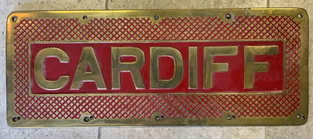 Heavy Brass Treadplate from Royal Navy Ship H.M.S. Cardiff