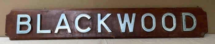 Royal Navy Ship's Nameboard from HMS Blackwood 1942