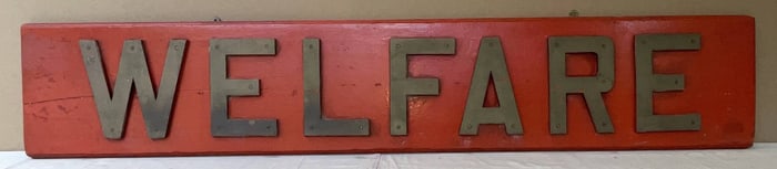 Royal Navy Nameboard from HMS Welfare