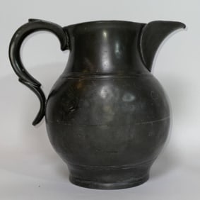 Pewter Ale Jug Engraved Capt. F. Marryat HMS Ariadne