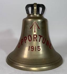 HMS Opportune Royal Navy WWI Destroyer Ship's Bell from 1915