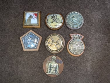 Royal Navy Ship's Badges and Gun Tampions from Warships