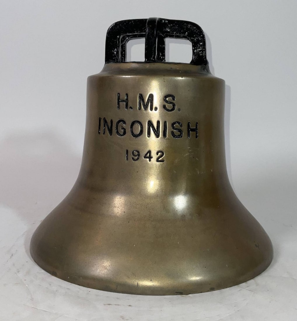 Ship Bell From HMS Ingonish 1942: Ship Bell From HMS Ingonish 1942, HMS Ingonish (J69) was a Bangor-class minesweeper of the Royal Navy, built in Canada and launched in 1941. The Bangor class was designed for versatility and rapid con
