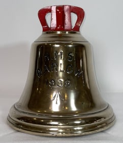 British Royal Navy Ship's Bell from HMS Barlow 1938