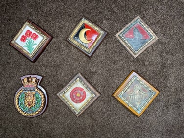 Group of Royal Navy Ship's Badges from British Warships