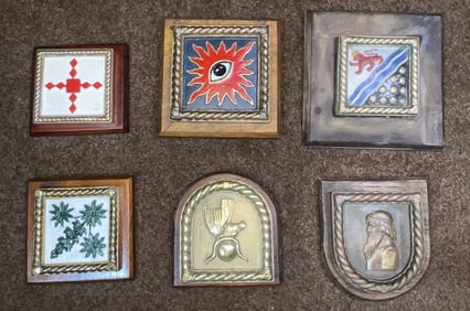 Royal Navy Badges from HMS Dalrymple, HMS Cyclops, Tamar, Senator, Serapis and Lupin