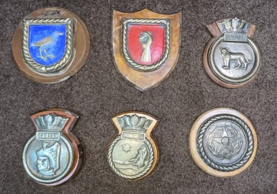Royal Navy Ship's Badges and Tampions including HMS Jaguar