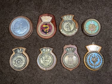 Royal Navy Ship's Badges from English Warships