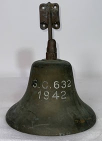 U.S. Navy Subchaser USS 632 Ship's Bell from 1942