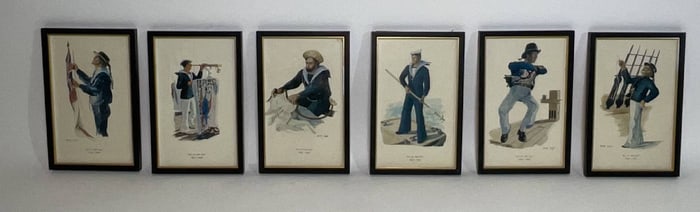 Six Naval Uniforms Prints