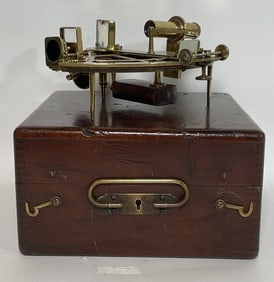 Ship's Sextant by Brandis of New York in Box Dated 1941