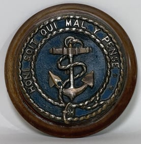 British Order of the Garter Placque with Anchor