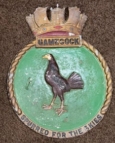Royal Navy Ship's Badge for HMS Gamecock