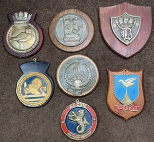 Royal Navy Ship's Badges from Seven Vessels