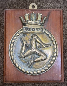 Royal Navy Tampion Badge from HMS Manxman