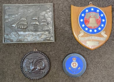 HMS Warrior, HMS Marlborough, USS Independence, H.M. Yacht Britannia Placques