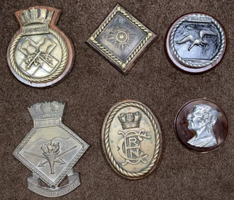Royal Navy Ship's Badges from English Warships
