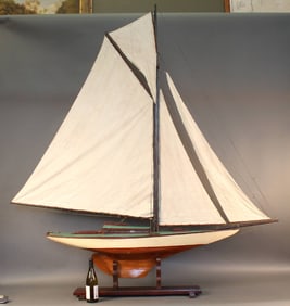 Gaff Rigged Pond Yacht of a Sloop