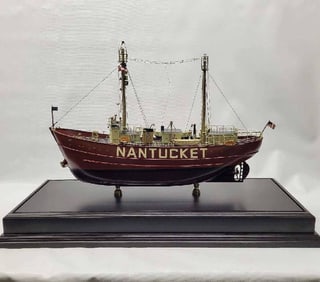 Nantucket Lightship model in case