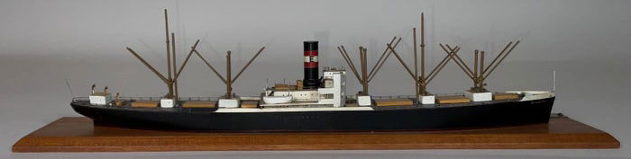 A 15" Boucher waterline model of the SS Exporter made for the Federal Maritime Commission